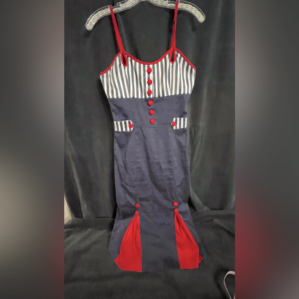 Voodoo vixen stripe dress size M